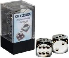 Silver Plate 16mm Dice Pair